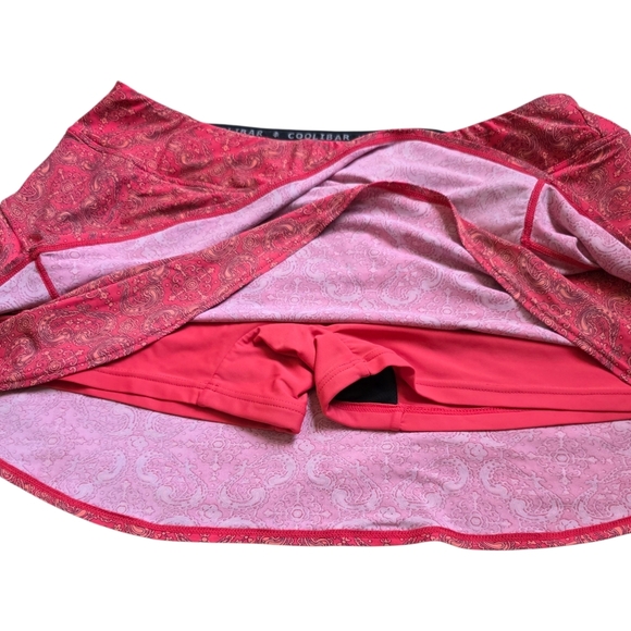 Coolibar Aqua Vesta Swim Skort – Pink Paisley, Size Large - Picture 3 of 7